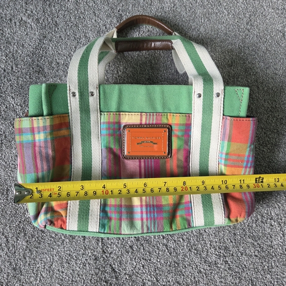 Tommy Hilfiger Green and Pink Plaid Purse - Picture 5 of 6